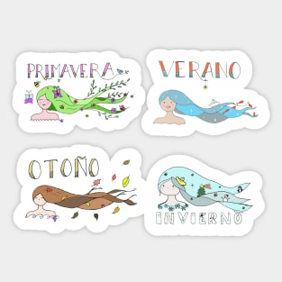 the four Seasons of the year Sticker